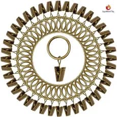 40 Pacotes De Clipes De Cortina Vintage , Anel Decorativo De Metal Forte À Prova De Ferrugem Com Clip Bronze Cor kgabbe678g.br