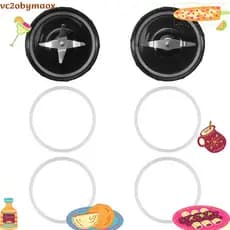 Lâminas De Reposição E Planas-Peças Com 4 Juntas Extras Para Misturador Espremedor De Liquidificador 250W vc2obymaox.br