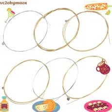 Conjunto De 6 Cordas De Metal Para Violão 1 Metro 1M Novo vc2obymaox.br