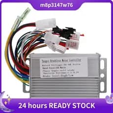 Controlador De Motor DC Sem Escova Para Bicicleta Elétrica 36V/48V 350W E-Bike Scooter Acessórios