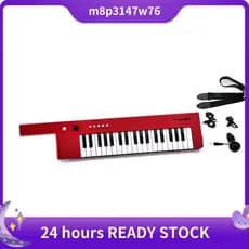 Portátil 37 Teclas Teclado Eletrônico Piano Mini Órgão Estilo Guitarra Musical , Vermelho