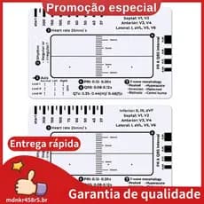 2pcs ECG Régua De 7 Etapas , Para Interpretação De/EKG Guia De Referência , Ferramenta De Medição De Pinças . mdnkr458r5