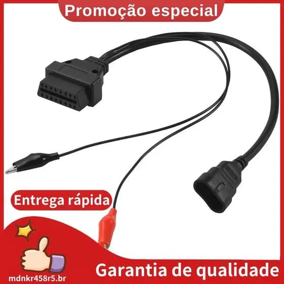 Para fiat 3 Pinos Alfa Lancia 16 OBDII OBD2 Obd-II Conector Adaptador Auto Cabo Do Carro 3pin De Diagnóstico