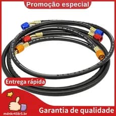 1.8M 3 Conjunto Preto Tubo De Refrigerante Anti-Explosão Pcs Kit De Mangueira Para R12 , R22 , R134A , 404,502 , HVAC Ca