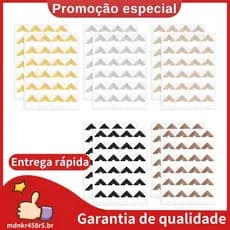 240 Peças De Cantos Fotográficos Para Scrapbooking , Adesivos Dourados Canto De Fotos , Autoadesivos Montagem . mdnkr458