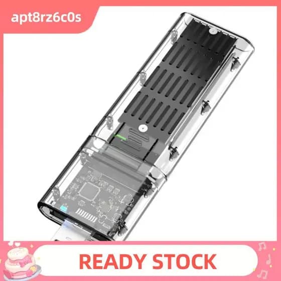 Gabinete Externo M . 2 NGFF SATA SSD De Alta Velocidade USB3.0 Gen1 5Gb/S Transparente Disco Rígido Caso Para PC