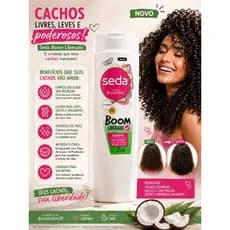 O Seda Boom Liberado é um shampoo especialmente desenvolvido para cabelos crespos e cacheados