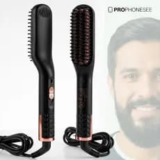 Chapinha Modeladora Para Barba Masculina Pente Portátil Elétrico Alisador Bivolt de Cabelo De Homens