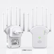 Repetidor De Sinal Wifi 2.4G Amplificador Roteador Turbo Wireless Potente Tomada Bivolt 1200mbps