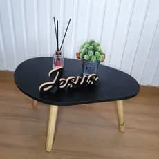 Mesa De Centro Organicas  Mesa de Canto Lateral Apoio Casa Decoração Sala Mesinha De Centro Formas Organicas