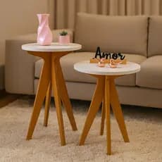 Mesa de Canto New Decoração Mesinha de Canto, Mesa lateral, sala