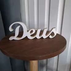 Decoração Palavra Love Deus Home em Mdf Quarto Sala Casa Decoração De Mesa Estante Rack Prateleira