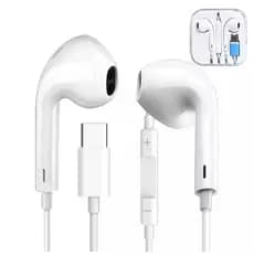 Fone de Ouvido Tipo C iPhone 15 16 S20 Fe S21 Ultra S22 Plus A23 S25 M54 Fone para celular Tipo C