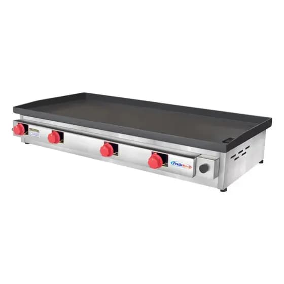 Chapeira Chapa Profissional Industrial Porção Lanche Pratic Metal 1000x500 Inox Gás GLP 4 Queimadores