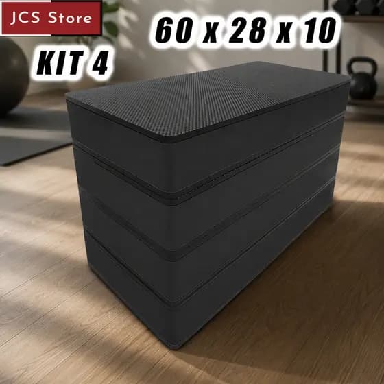 KIT 4 Step Academia 60x28X10 EVA Para Exercíos Fitness Aeróbico Academia Esporte Pilates Yoga