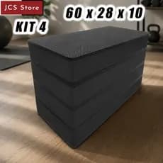 KIT 4 Step Academia 60x28X10 EVA Para Exercíos Fitness Aeróbico Academia Esporte Pilates Yoga