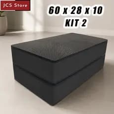 KIT 2 Step Academia 60x28X10 EVA Para Exercíos Fitness Aeróbico Academia Esporte Pilates Yoga