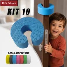 Kit 10 Protetor Salva Dedos Para Porta Segurança Crianças Eva