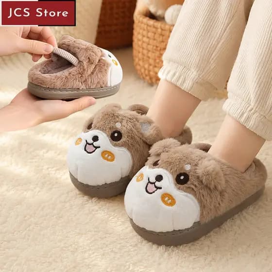 Pantufa Infantil Peluciada Quentinha Antiderrapante Com Alça Inverno Menina Menino Confortável