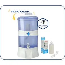 Filtro de Água Natalia Cristal 14L – Tripla Filtragem com Prata Coloidal + Boia Antitransbordo