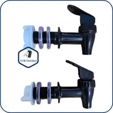Kit com 2 Torneiras De Plastico Automática Para Filtro e Bebedouro De Agua - PRETA