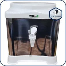 SUPORTE PARA GALÃO 10 OU 20L - INOX BRANCO COM CUBA DE BARRO - WILL