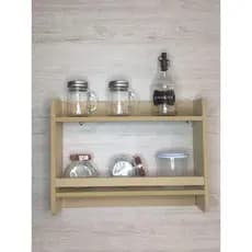 Suporte porta temperos cozinha utençilios condimentos organizador parede madeira