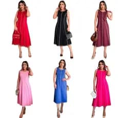 Vestido basico, vestido midi, vestido verão, vestido casual