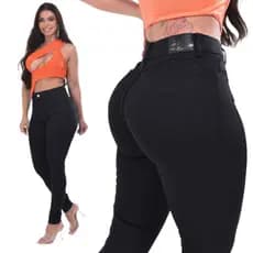 Calça Feminina Preta Original Não Desbota Skinny Empina Bumbum