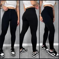 Calça Feminina Preta Modelagem Incrível Não Desbota Jeans De Qualidade Levanta Bumbum