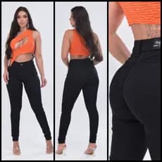 Calça Empina Bumbum Preta Original Com Cintura Alta Modelagem Perfeita
