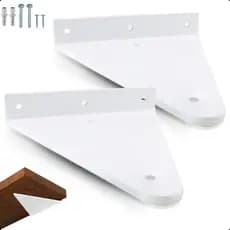 Kit Mão Francesa 20cm Branca Cantoneira Triangular Suporte Aço Cantoneira RIO DESIGN99 200mm