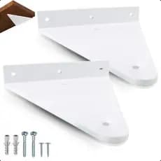 Kit Mão Francesa 15cm Branca Cantoneira Triangular Suporte Aço Cantoneira RIO DESIGN99 150mm