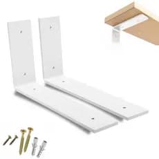 Kit Mão Francesa 30cm Branca Cantoneira Invertida L Suporte Aço Cantoneira RIO DESIGN99 300mm