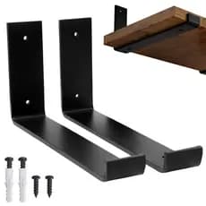 Kit Mão Francesa 30cm Preta Cantoneira Invertida Suporte Aço Cantoneira RIO DESIGN99 300mm