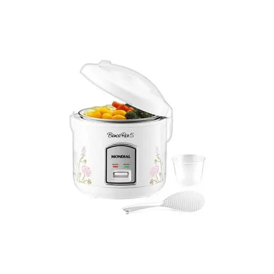 Panela Elétrica de Arroz Mondial Bianca Rice NPE-05-5X Branca 5 Xícaras - 127V