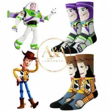 Meia Toy Story | Buzz & Woody Estilosa Moda 2026 socks