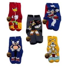 Meias Divertidas Sonic e Amigos Shadow Adulto Infantil | Clássicos dos Games | geek jogos algodão socks