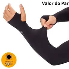 Manguito térmico Manga Manguito Gelada UV50+Proteção Solar p/ Motociclistas| Esportes | Tecido Refrescante e Confortável
