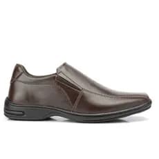 Sapato Social Café Sintético Masculino Ref 222 - Envio Imediato