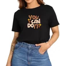 Camiseta Feminina Estampada Escrita Ref 047 Estilosa - Envio Imediato