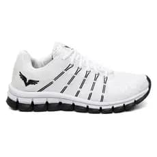 Tênis Branco detalhes Preto Leve Confortavel Masculino - Envio Imediato