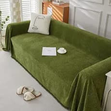 CHENILLE CAPA DE SOFÁ ANTIDERRAPANTE UNIVERSAL MODERNO PROTETOR DE SOFÁ MANTA SARUNG SOFA 3 SEATER