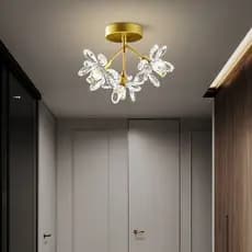 Cristal Luminária Pendente De Teto Moderno Minimalista Decorativo Lustre Para Corredores, Varandas, Escadas, Vestiários