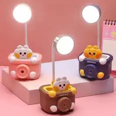 Luminaria Abajur Infantil Articulado Led Com Apontador e porta Lapis USB