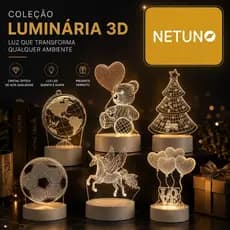 Luminária decorativa Mesa de LED 3D Criativa Luz Noturna - Perfeito para Decoração e Presente