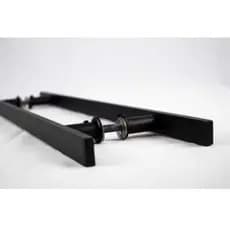 Puxador Porta Pivotante Preto P/ Porta de Madeira ou Vidro 30 40 50 60 70 80 90 100 cm