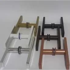 Puxador 1 Furo 15cm  Barra Chata Para Porta de Vidro ou Box de Banheiro