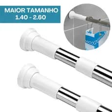 Varão Extensível, Cortina Pia de Cozinha sem furar parede, Cortina Box Banheiro, Cortina de Porta, Retrátil e ajustável