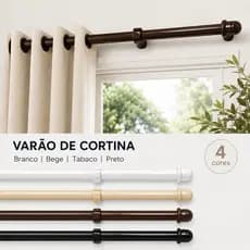 Varão Bastão de Cortina Simples 1 metro, 1,5 metro, 2 metros, 2,4 metros e 3 metros -19mm Varias Cores